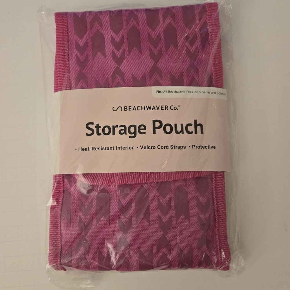 SEALED Pink Beachwaver Curling Iron Extended Storage Bag